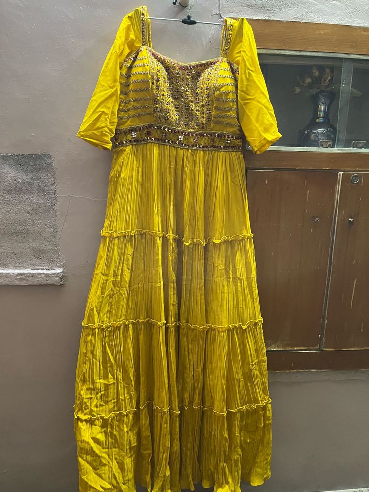 Yellow Anarkali