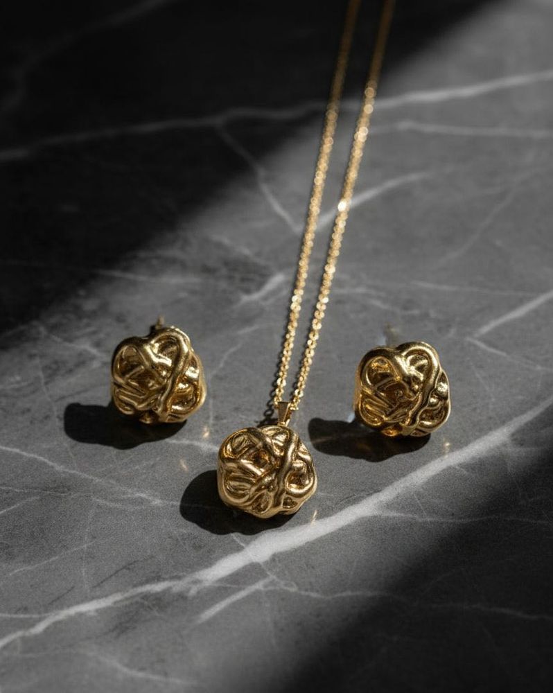 Golden Knot Jewelry Set