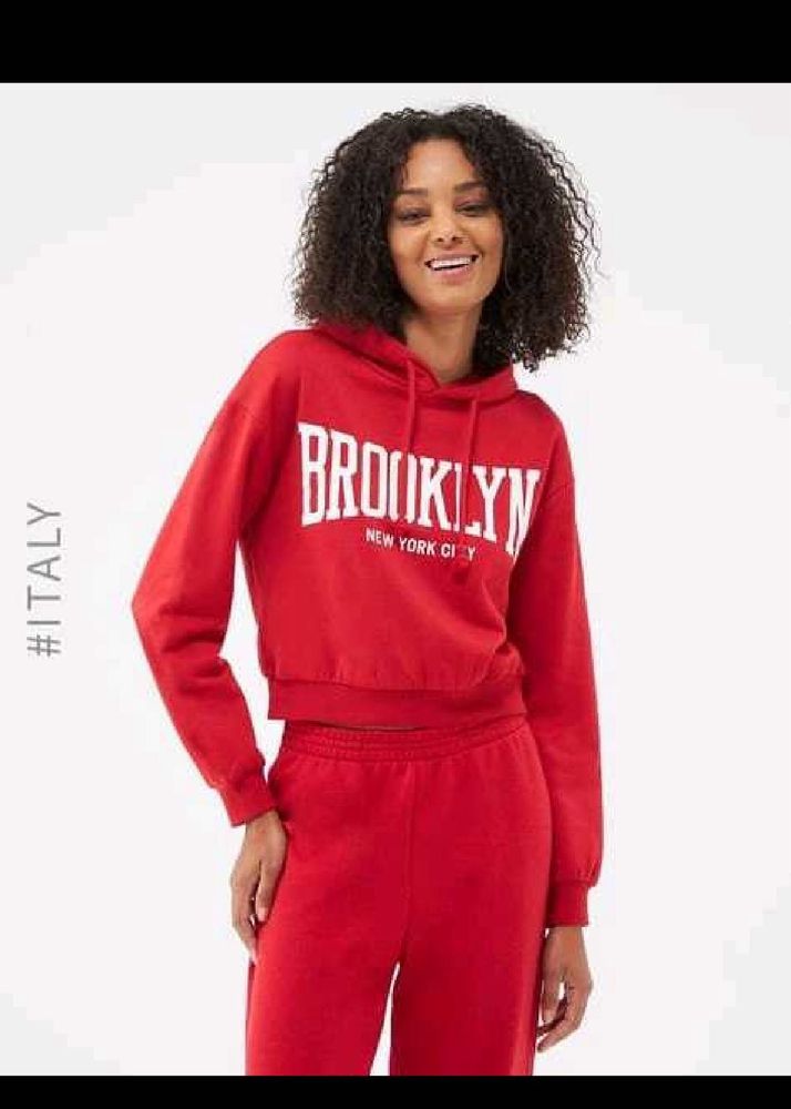 Red Brooklyn Hoodie &amp; Sweatpants Set