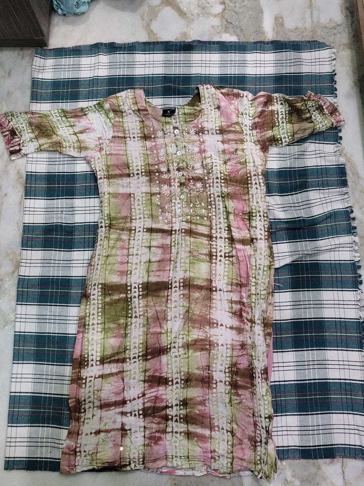 Boho Chic Plaid Tunic Top