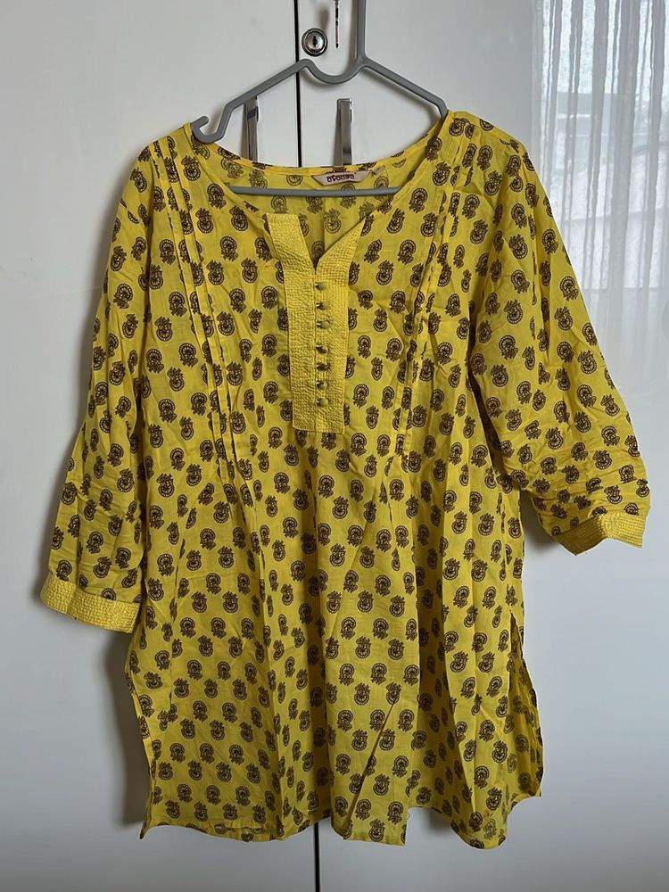 Yellow Printed Top