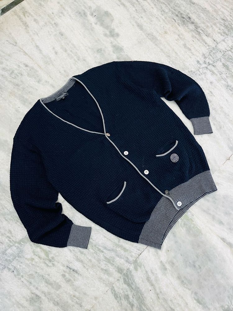 Dior Navy Cardigan Sweater
