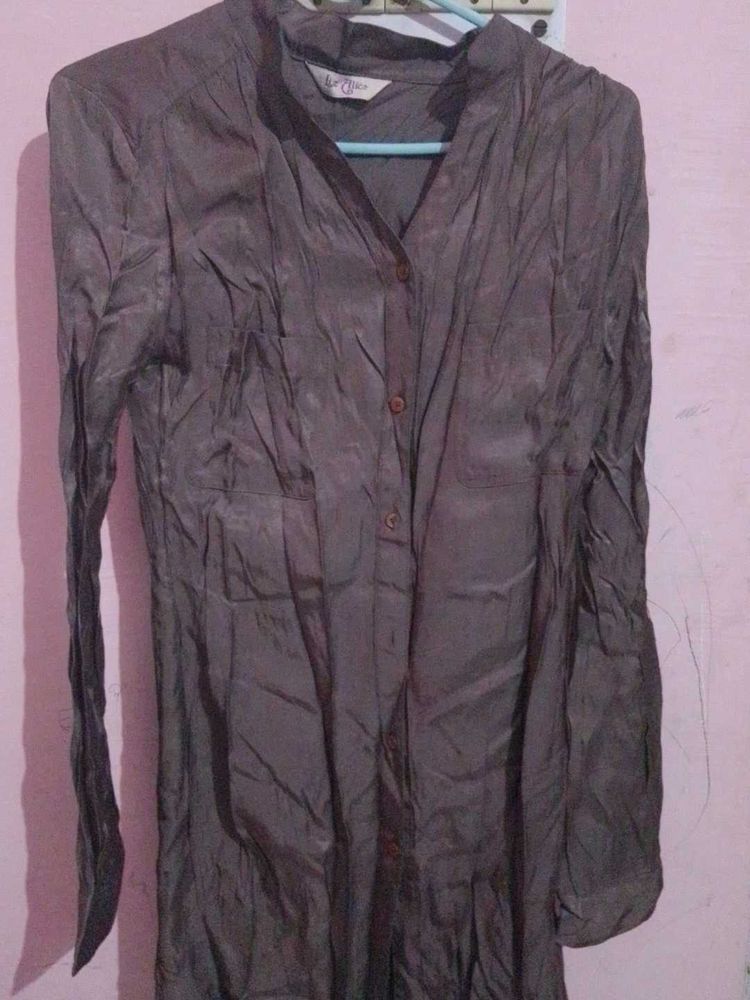 Office Wear Silk Shirt