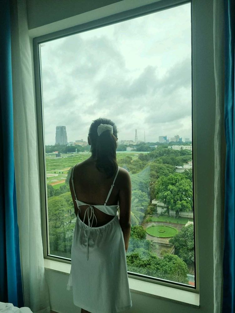 White Tie-Back Mini Dress