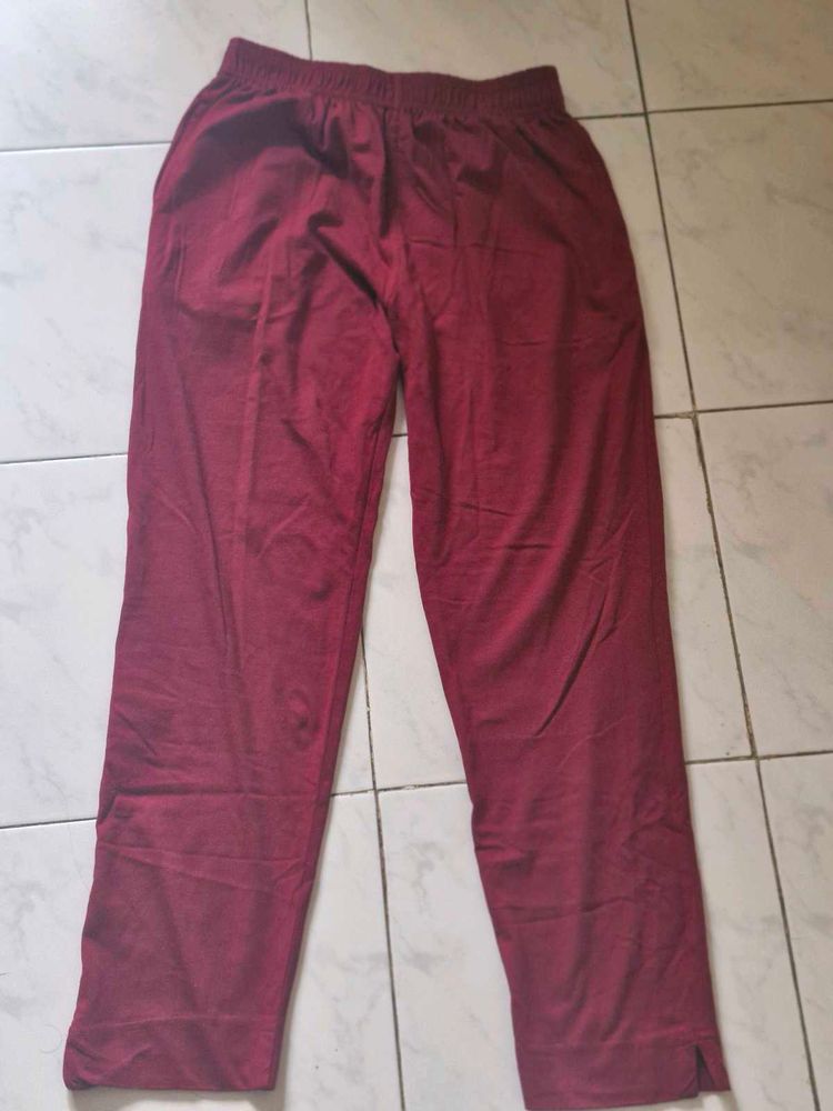 Maroon Casual Pants