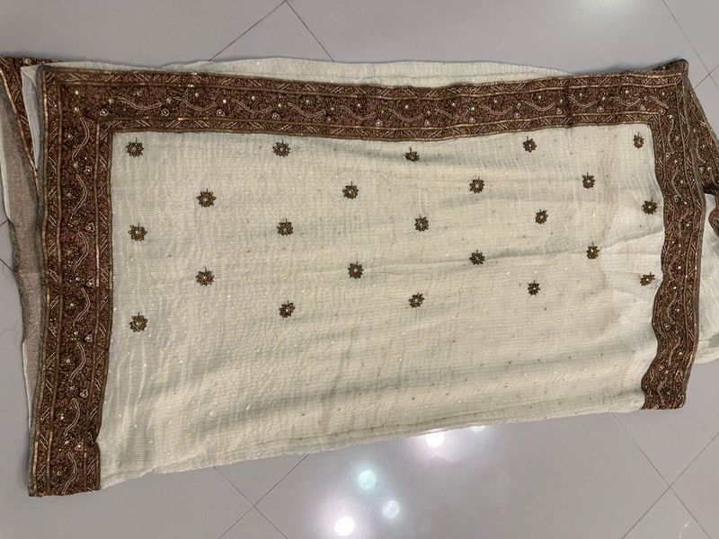Elegant Embroidered Saree With Blouse For Free