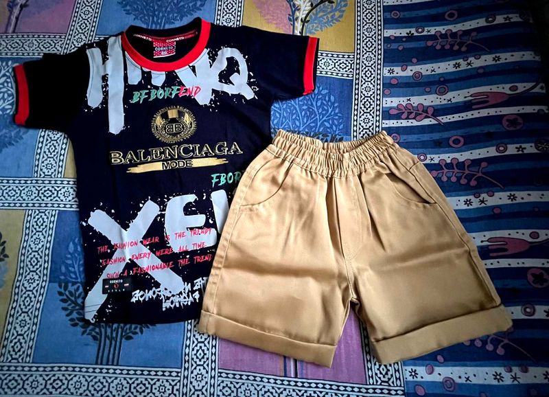 New Unused Boys T-Shirt &amp; Shorts Set
