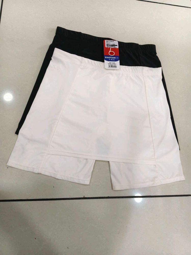 Black &amp; White Layering Shorts