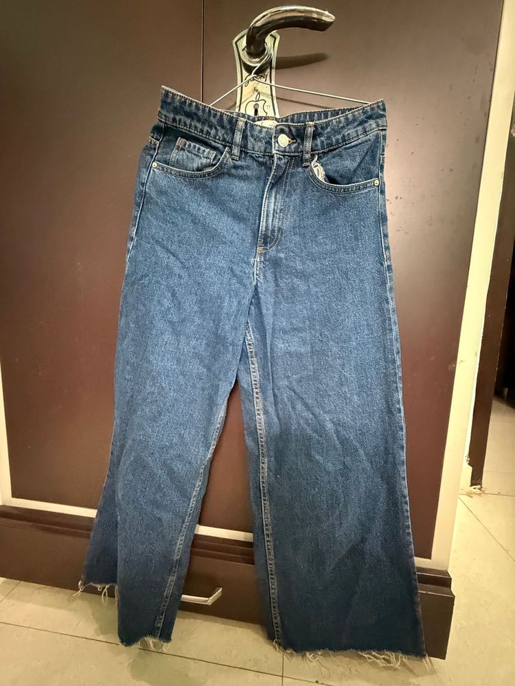 Wide Leg Denim Jeans