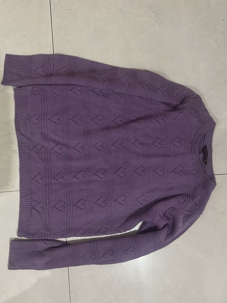 Lavender Knit Pullover