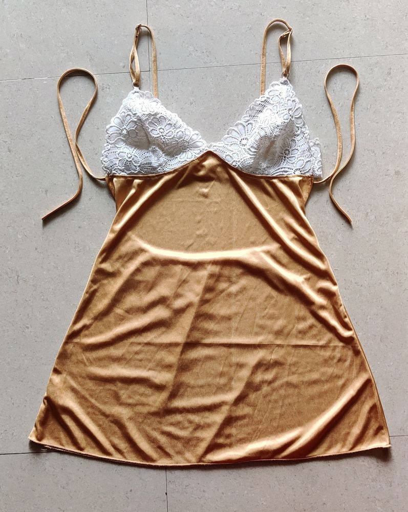 Clovia Golden Brown Night wear