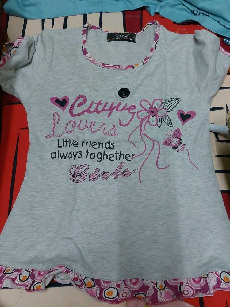 Girls&#39; Graphic Print Tunic Top