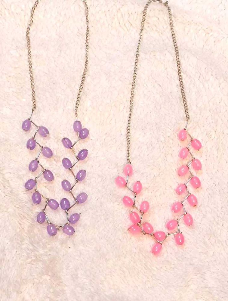 Beaded Leaf Necklace Set