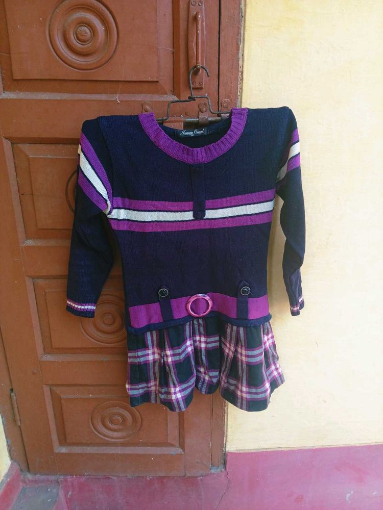 Girls&#39; woolen dress for winter