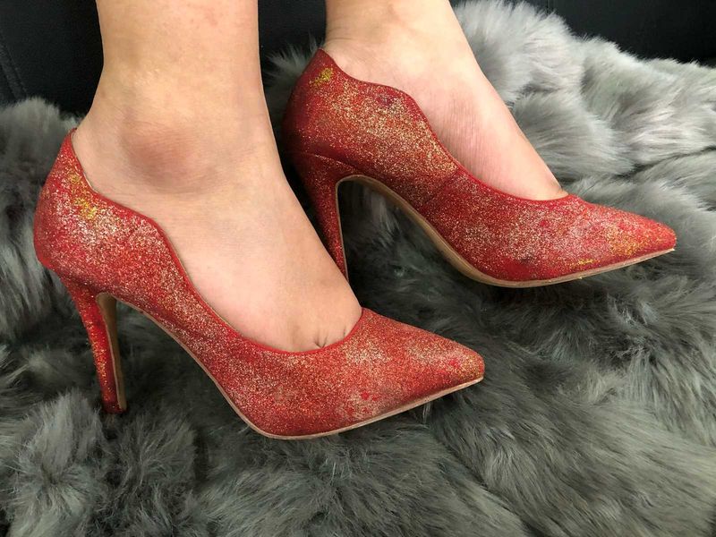 Red Glitter Heel