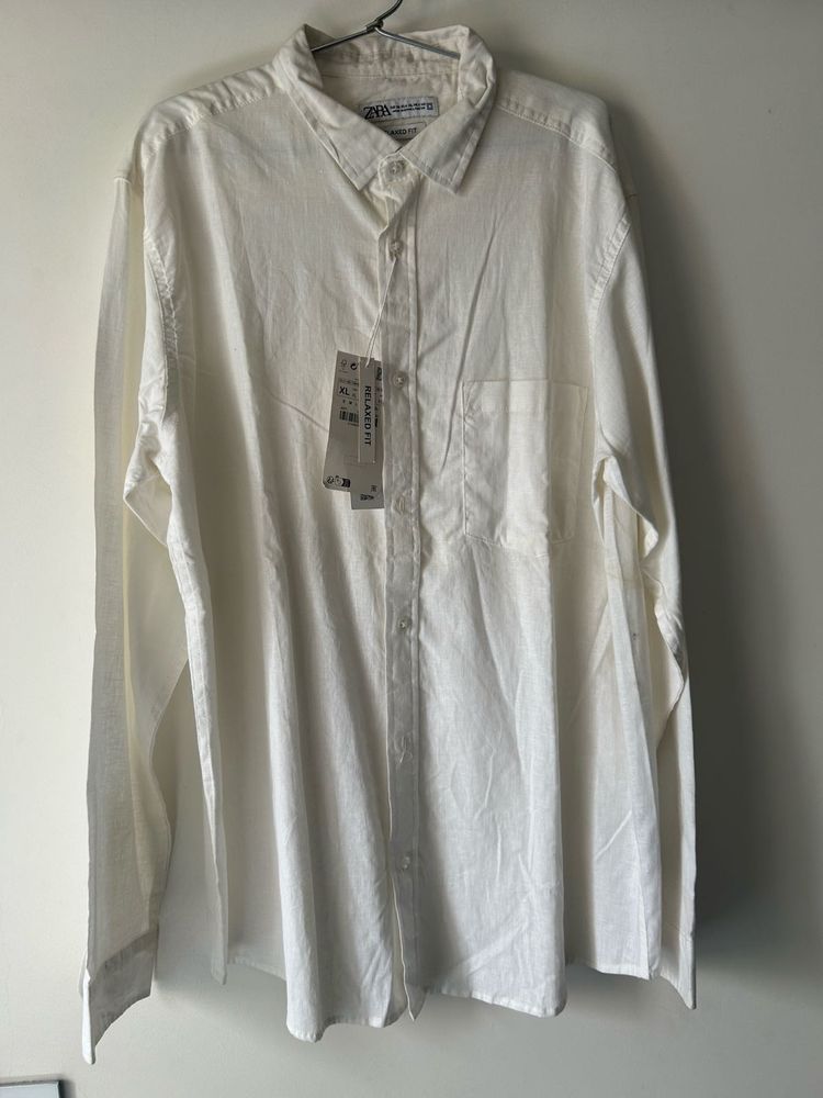 Zara White Relaxed Fit Shirt