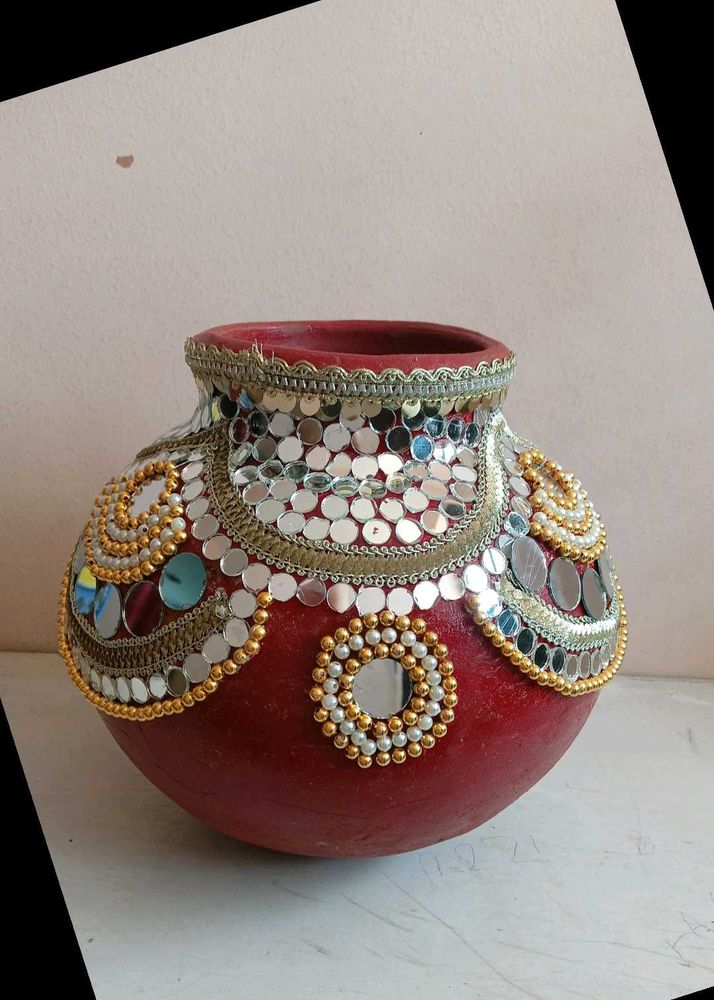 Decorated Clay Pot