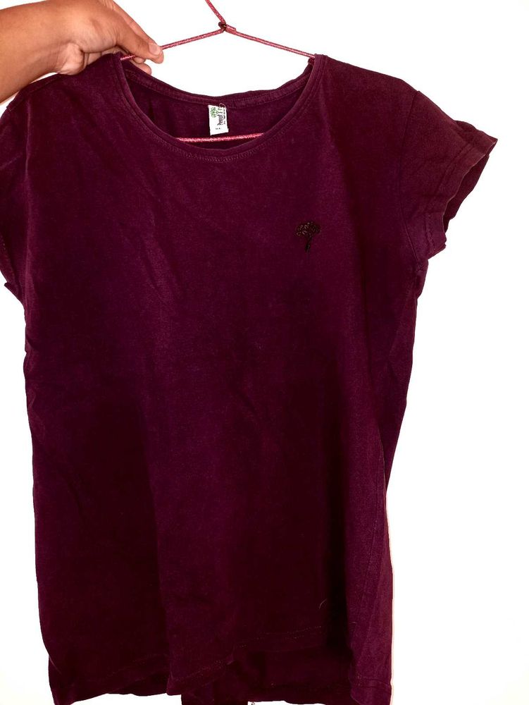 Maroon Palm Tree Graphic Tee