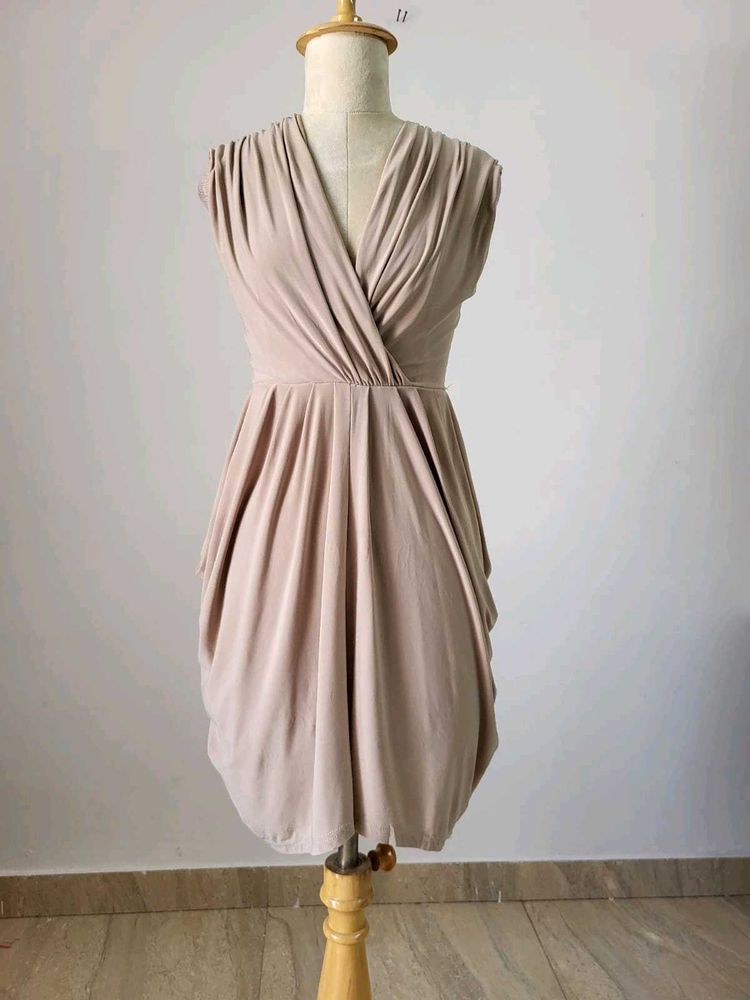 Draped Mini Dress - Elegant &amp; Unique