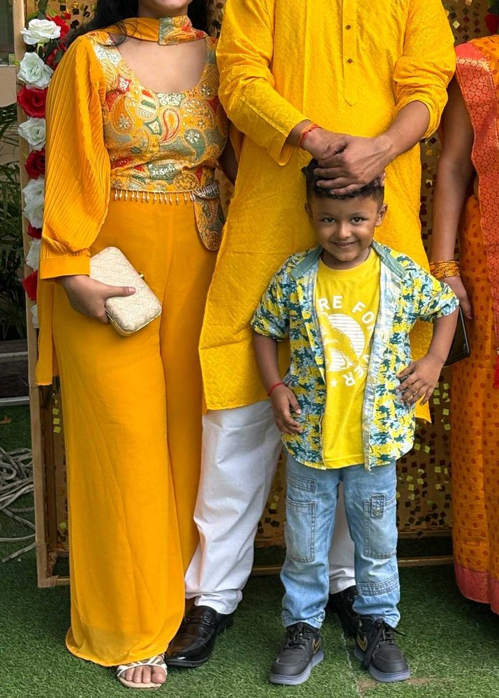 Indo western haldi outfit💛