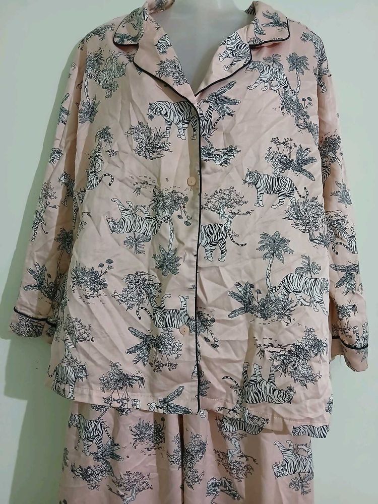 Tiger Print Pajama Set