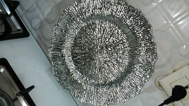 Decorative Silver Charger Plate