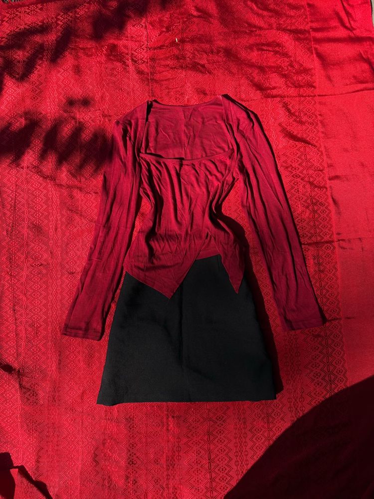 Red &amp; Black co-ord set