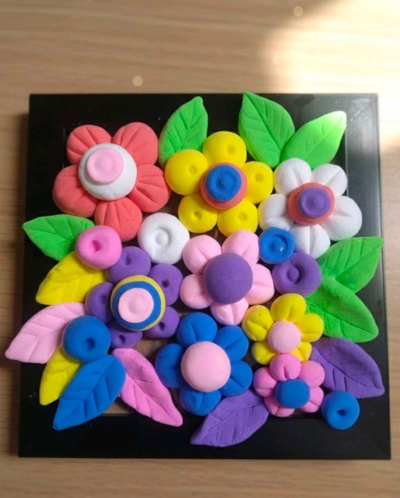 Colorful Clay Flower Art