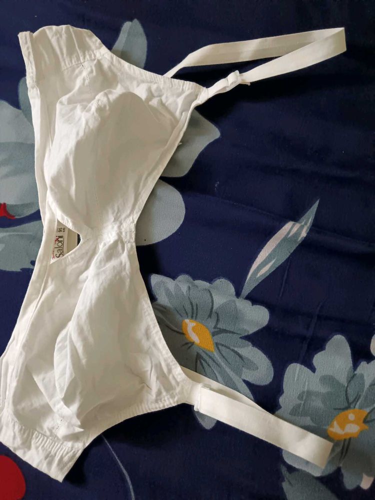 White Cotton Bra