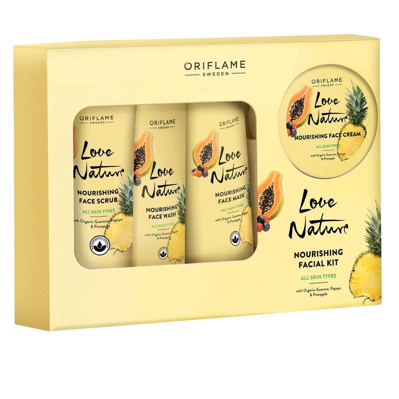 Nourishing Facial Kit with Organic Guarana, Papaya