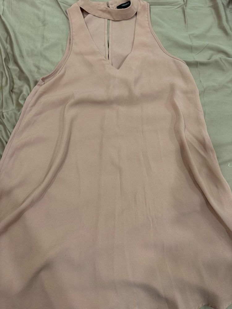 Blush Choker Neck Dress