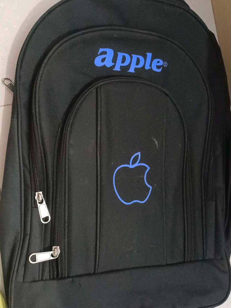 Apple Logo Black Backpack