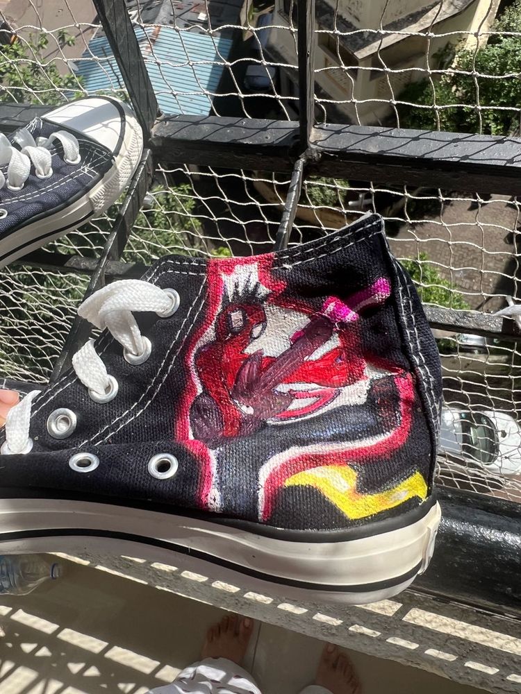 painted Spider-Man converse