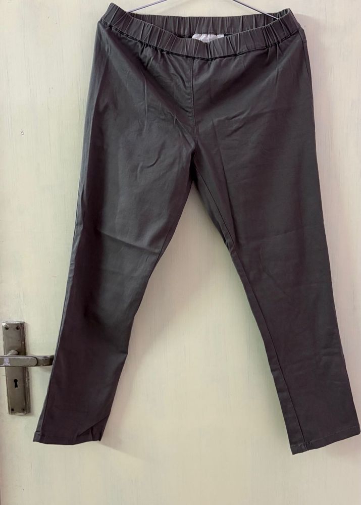 Gray Pull-On Pants