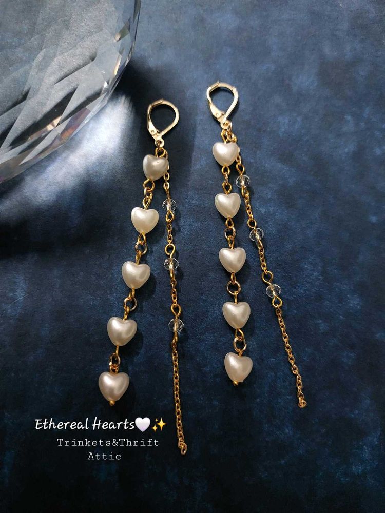 Ethereal Heart Drop Earrings