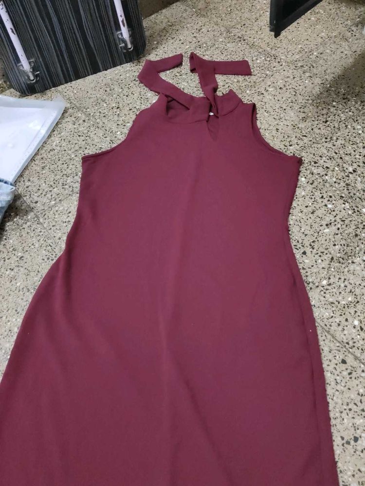 A Maroon Dress