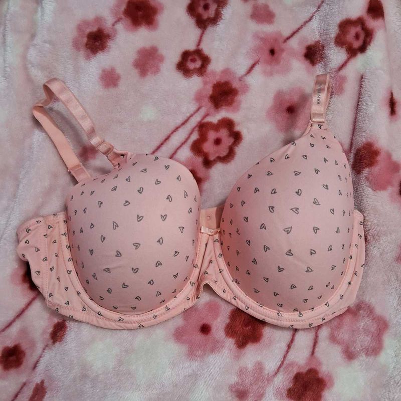 Hearty Pink Padded Wired Bra