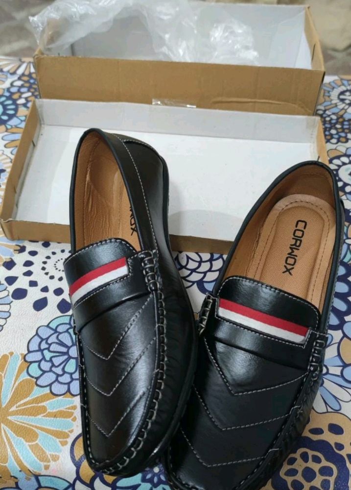 CORWOX Men&#39;s Black Loafer Shoes