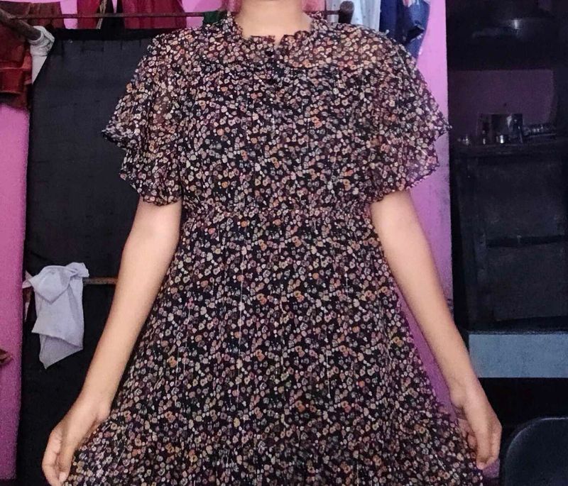 Floral Print Mini Dress