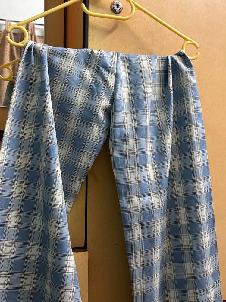Plaid Blue Pants