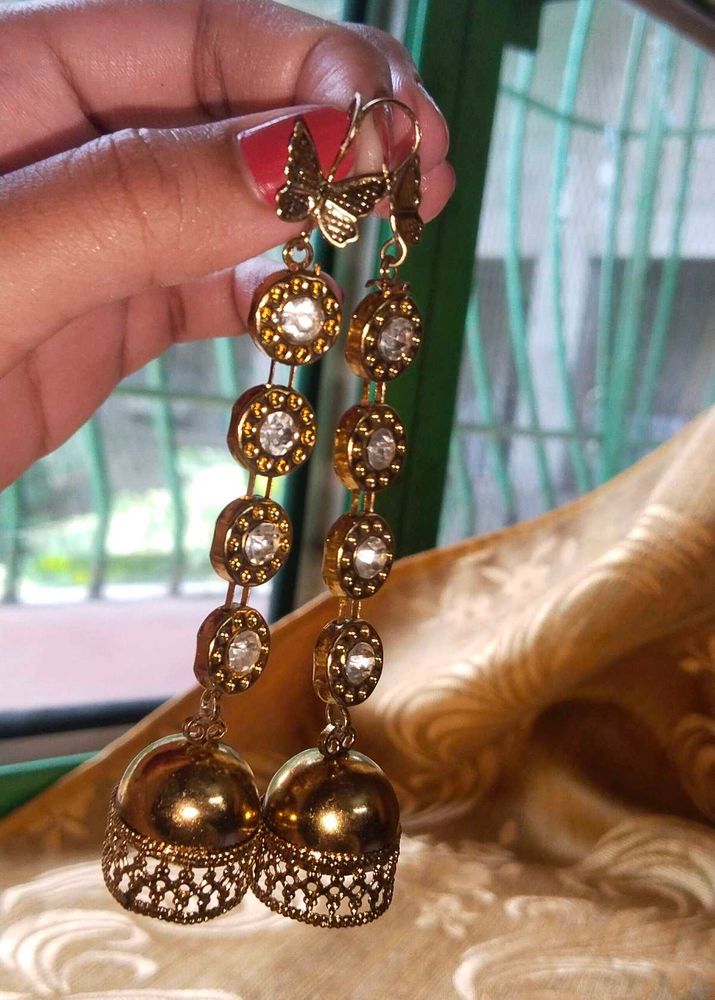 Long Golden Jhumka