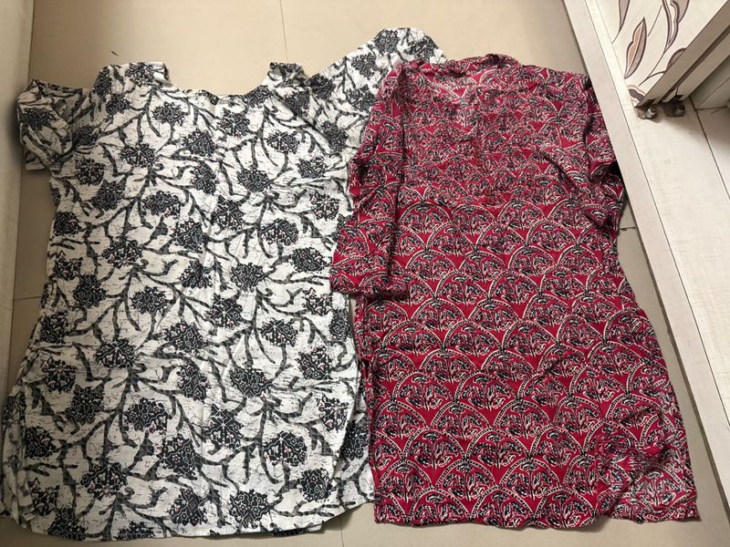 Printed Short Kurtis - Set of 2