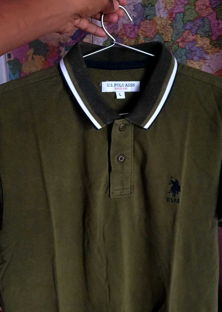 U.S. Assn. Olive Polo Sh