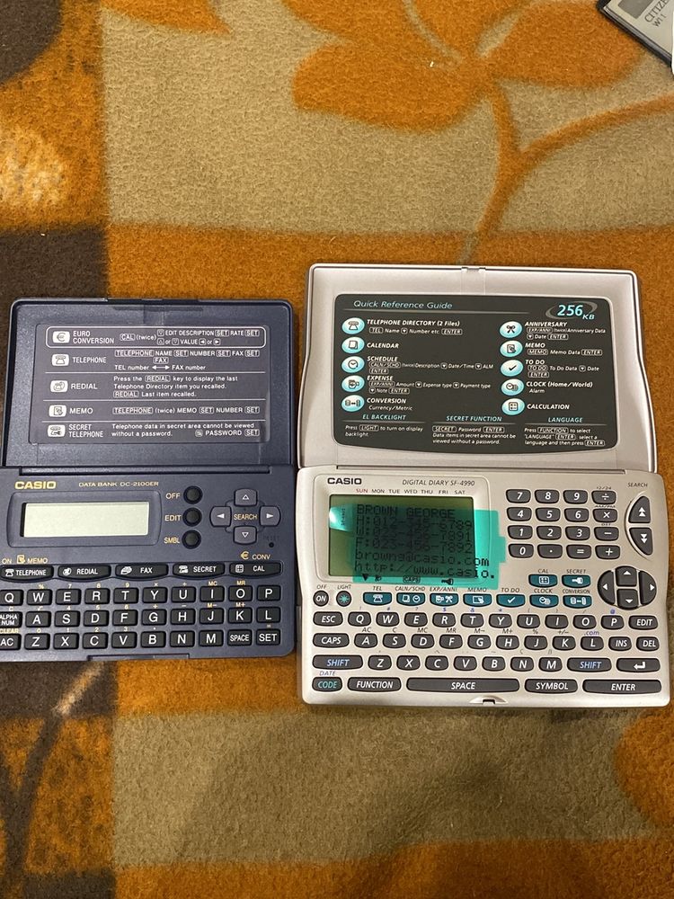 VINTAGE 90’s Casio Digital Diaries(Pack Of 2)