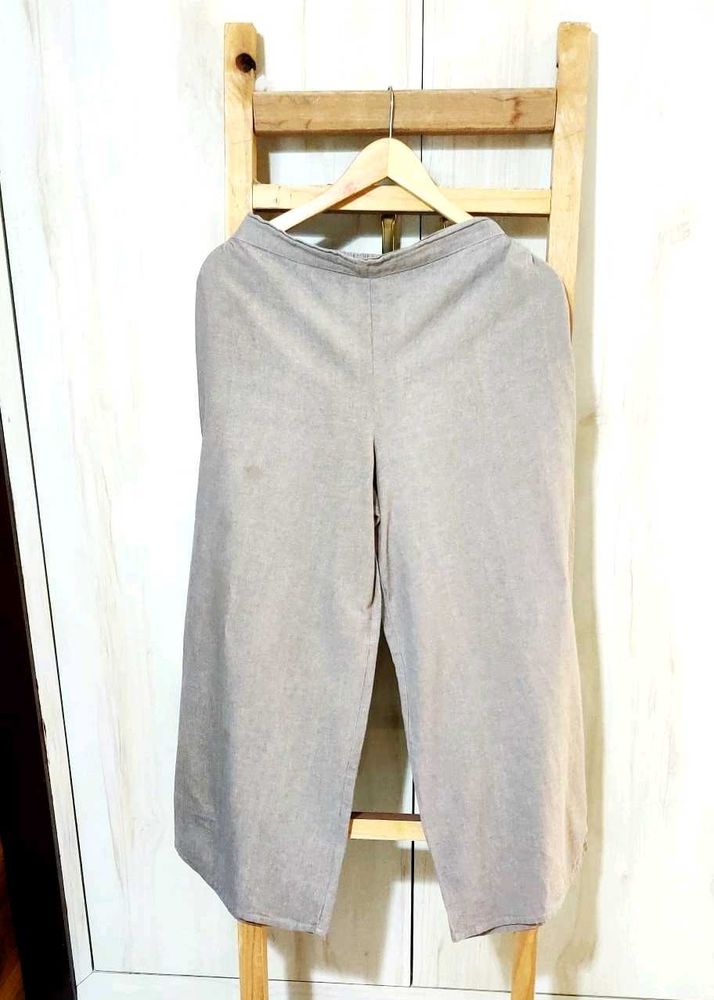 Light Grey Cotton Trouser Waist Size-26