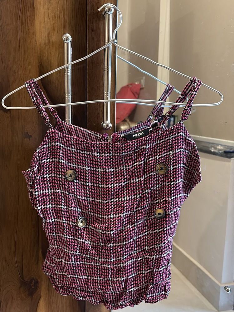 Cute Plaid Crop Top