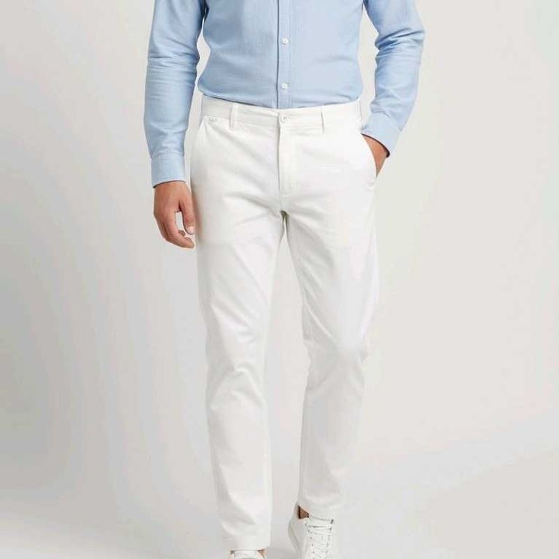 White Straight Leg Pants