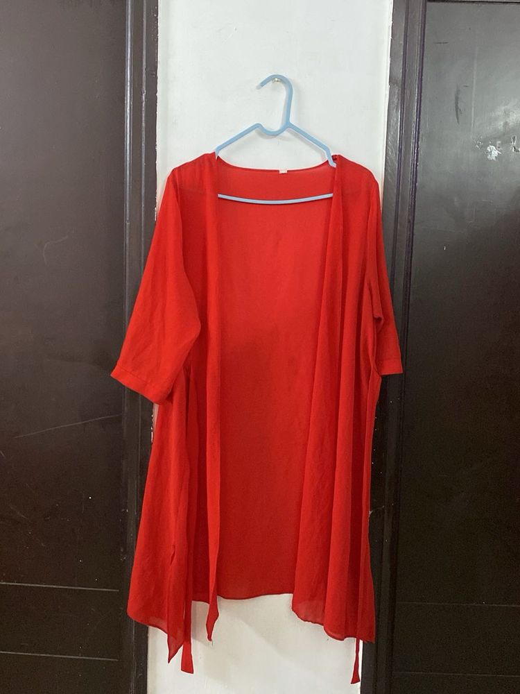 Red Sheer robe size M-L