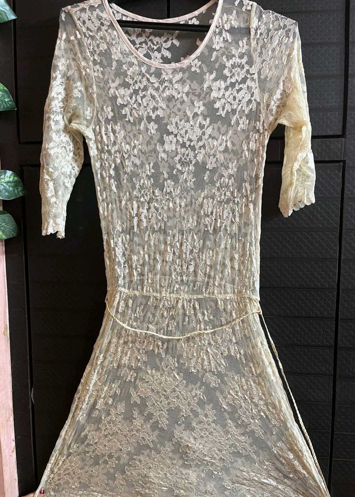 Lace Overlay Dress