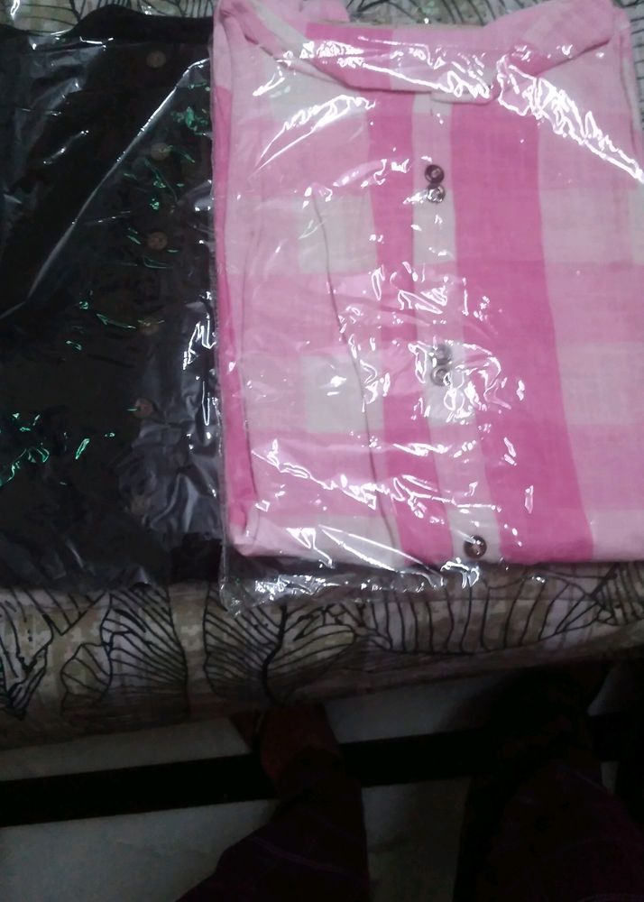 Pink &amp; Black Colour Shirts.
